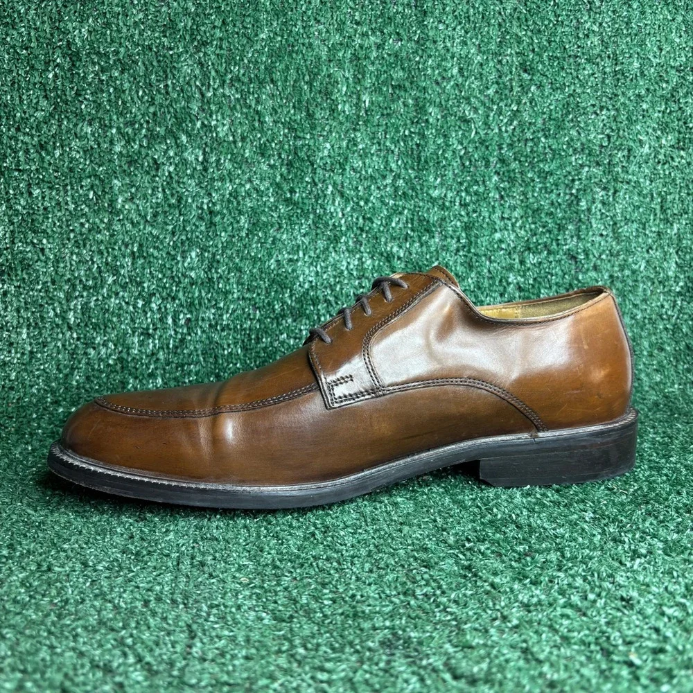 Bostonian Leather 2POD‎ Comfort Apron Toe Derby Dress Shoes Brown Mens Size 13M